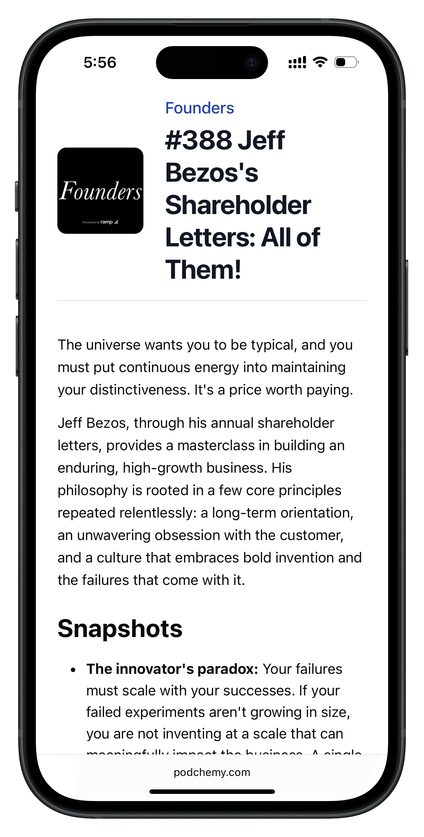 Podchemy mobile app preview
